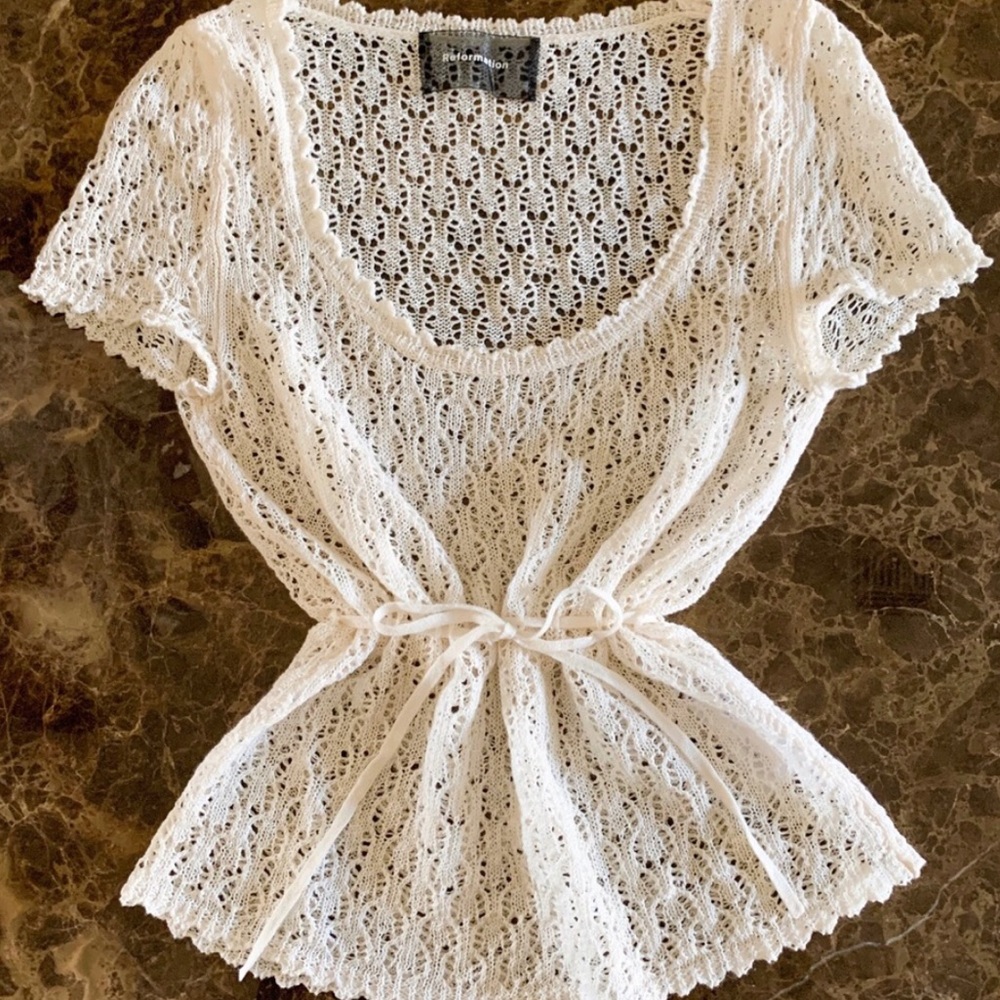 Reformation Crochet Top